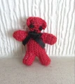 Knitted red teddy