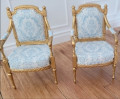 Pair of gilded chairs
