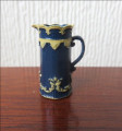 Bue & Gold painted jug
