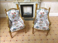 Pair Dolls House Interior armchairs